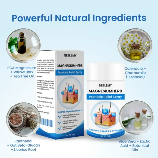 NESLEMY® MagnesiumHerb Psoriasis Relief Cream
