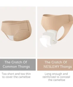 NESLEMY Camel Toe Cover Thongs for Women