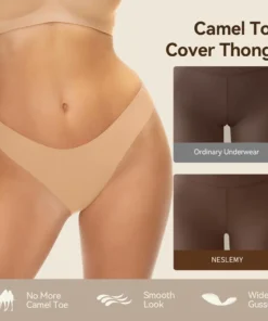 NESLEMY Camel Toe Cover Thongs for Women