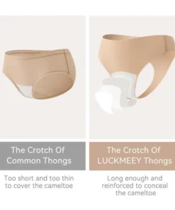 NESLEMY Camel Toe Cover Thongs for Women