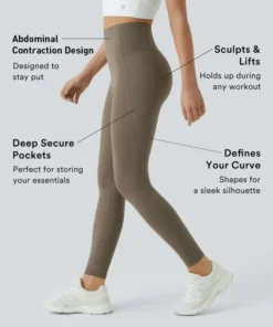 Neslemy® High Waisted Waist Shaping Pocket Shaping Training Leggings