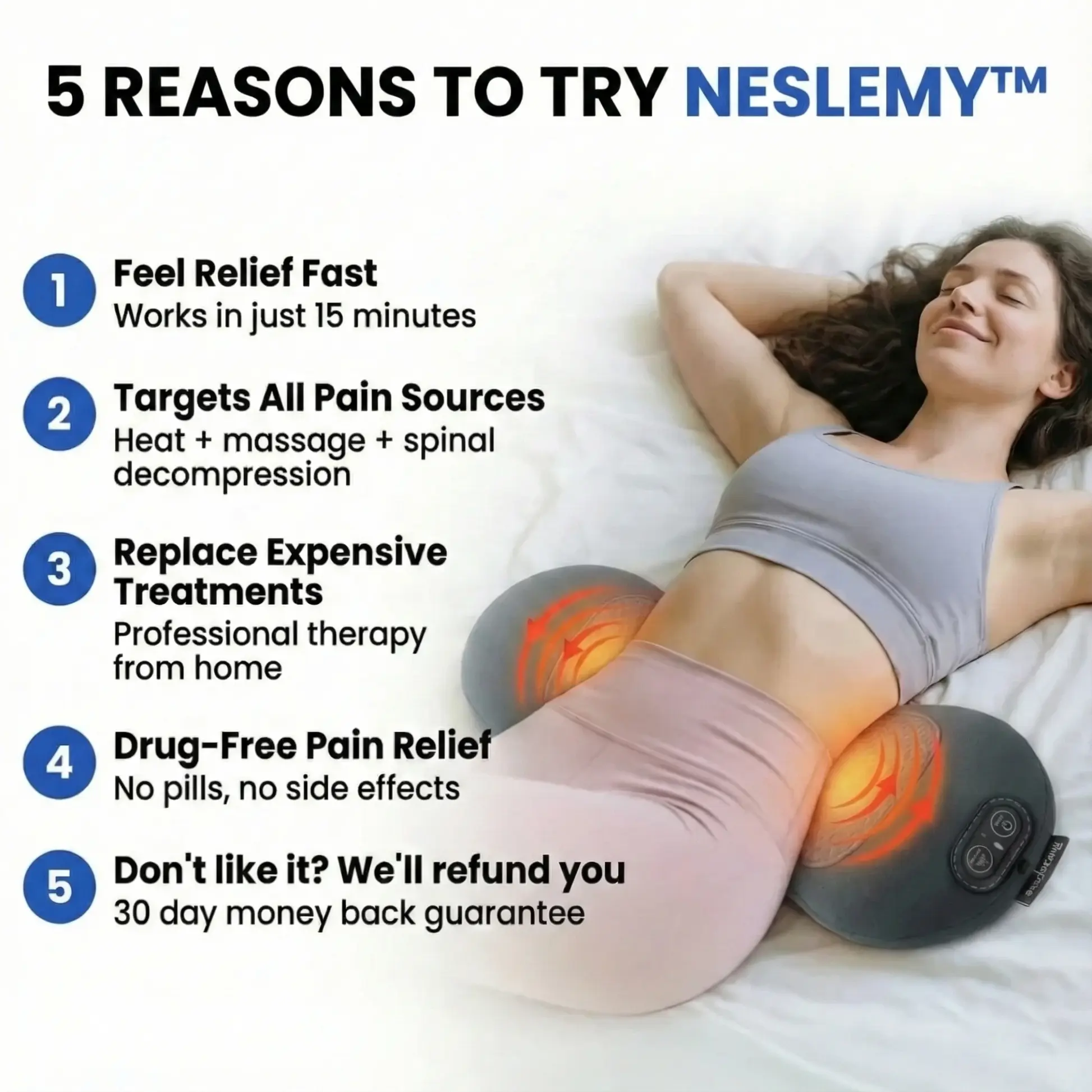NESLEMY™ - Triple Fusion Massager for Back Pain Relief