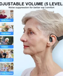NESLEMY™ Bone Conduction Smart Hearing Aid Bluetooth Earphones(App Controlled)