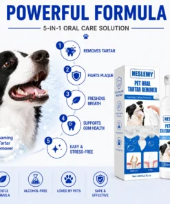 NESLEMY Pet Dental Tartar Care Spray for Dogs & Cats