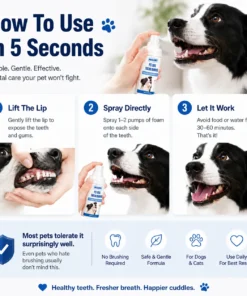 NESLEMY Pet Dental Tartar Care Spray for Dogs & Cats
