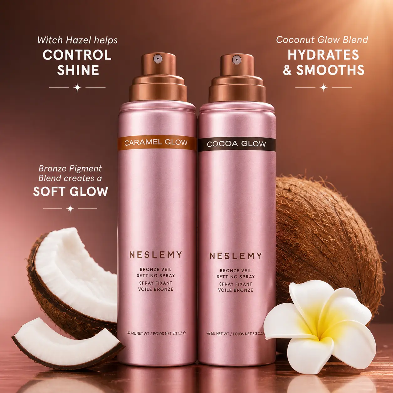 NESLEMY Bronze Veil Waterproof Setting Spray