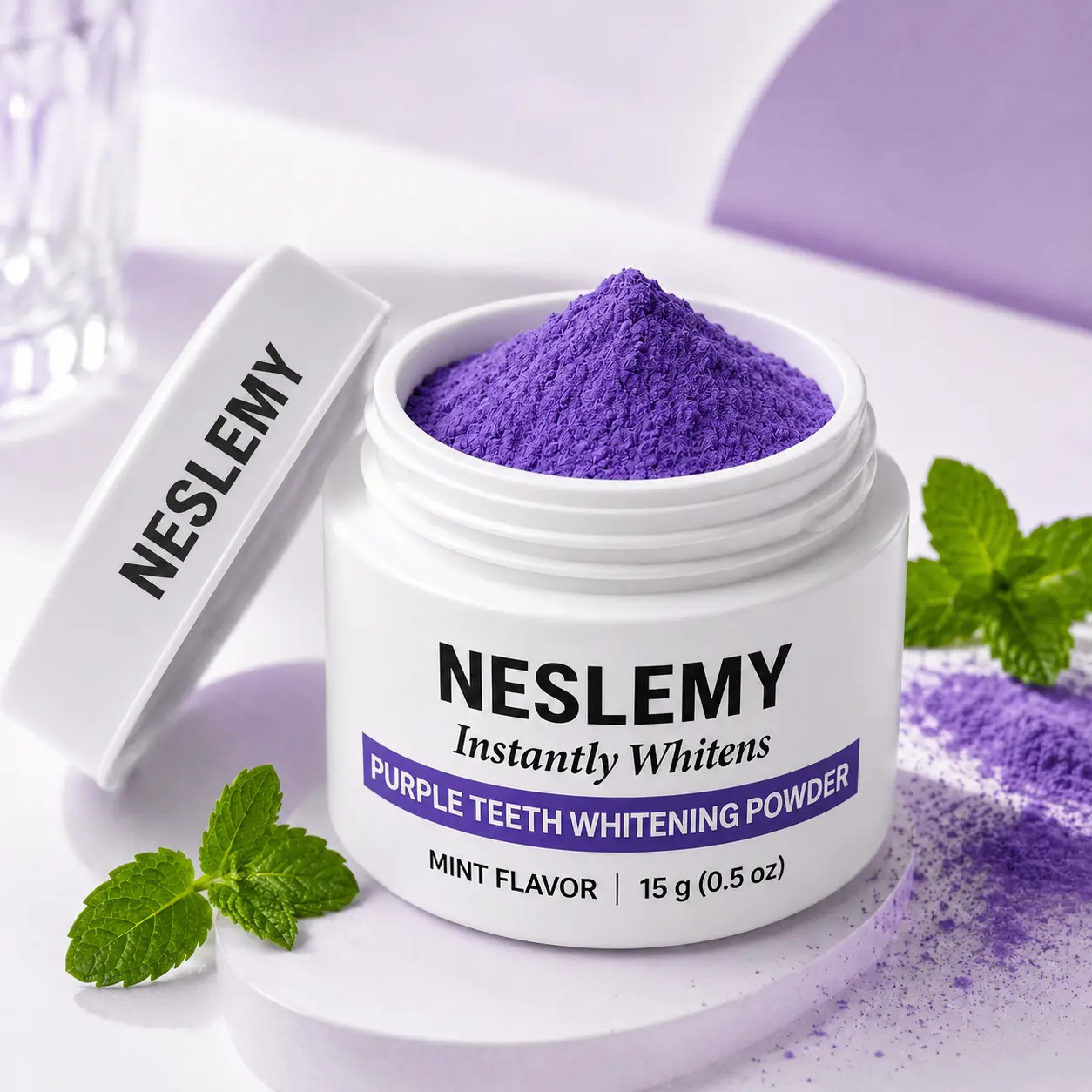 NESLEMY Purple Teeth Whitening Powder