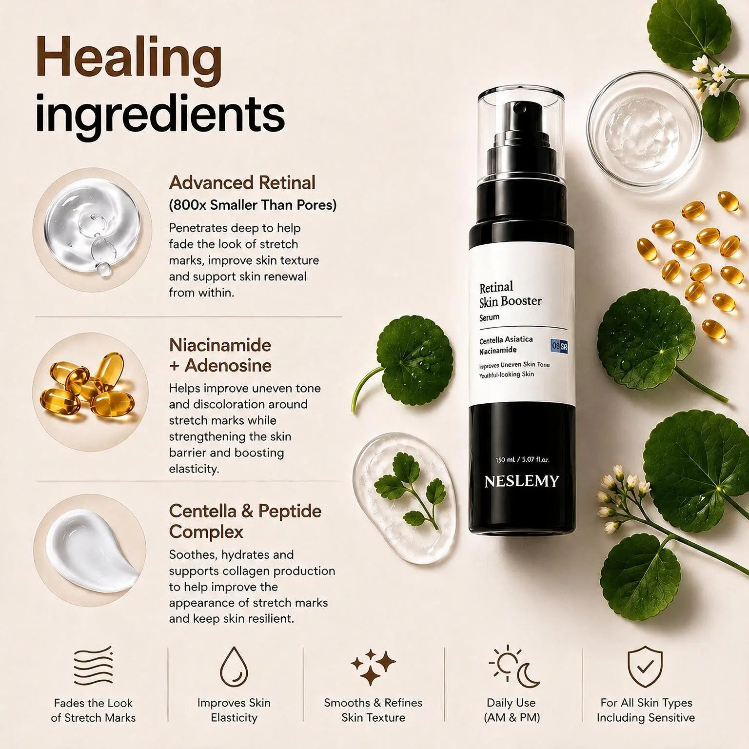 NESLEMY Advanced Retinal Stretch Mark Serum