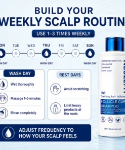 NESLEMY Folliculitis Shampoo for Itchy, Flaky & Oily Scalp