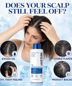 NESLEMY Folliculitis Shampoo for Itchy, Flaky & Oily Scalp