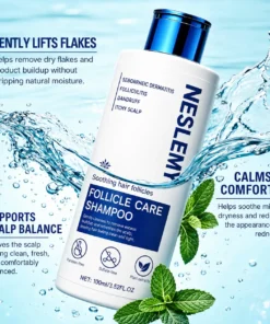 NESLEMY Folliculitis Shampoo for Itchy, Flaky & Oily Scalp