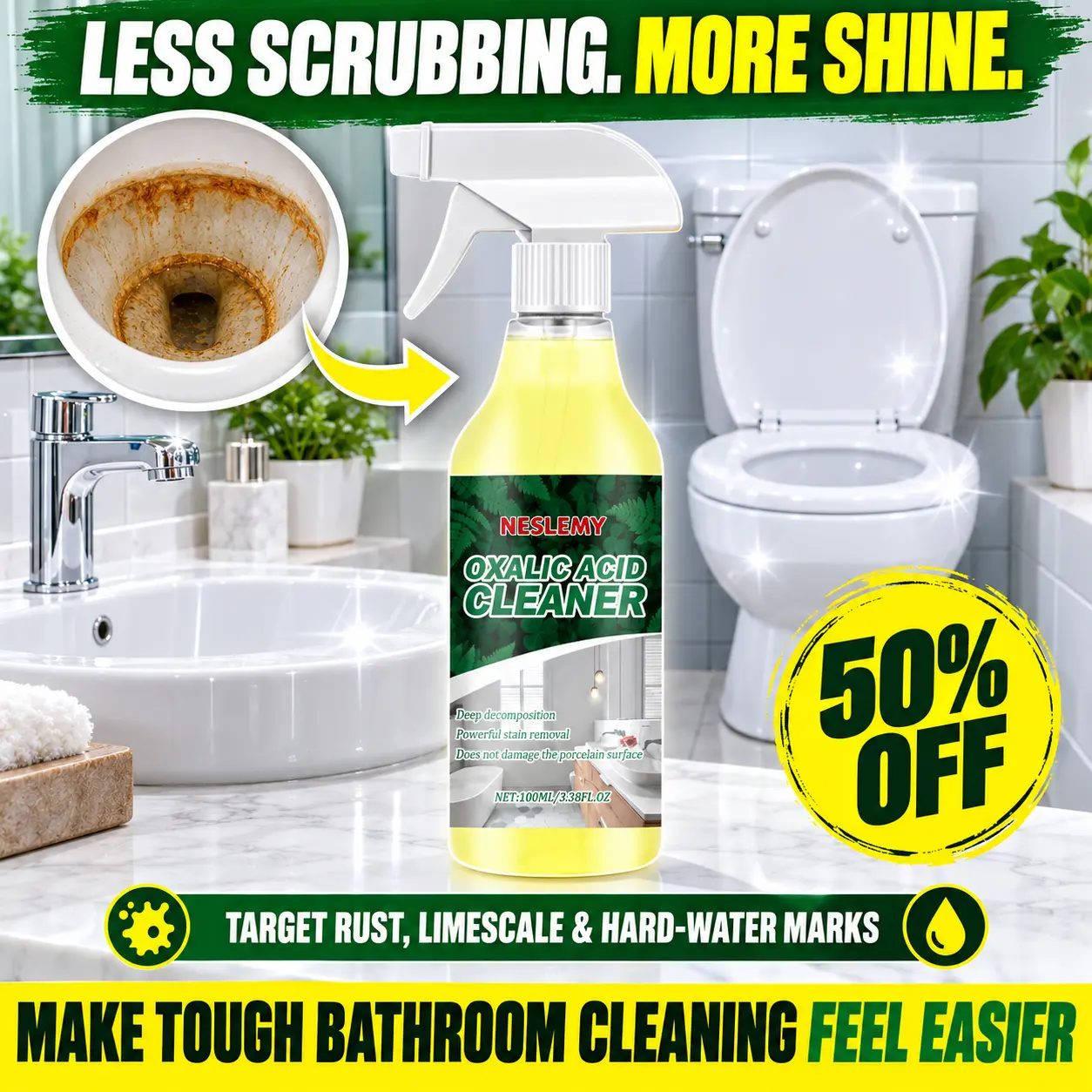 Neslemy® Oxalic Acid Bathroom Cleaner
